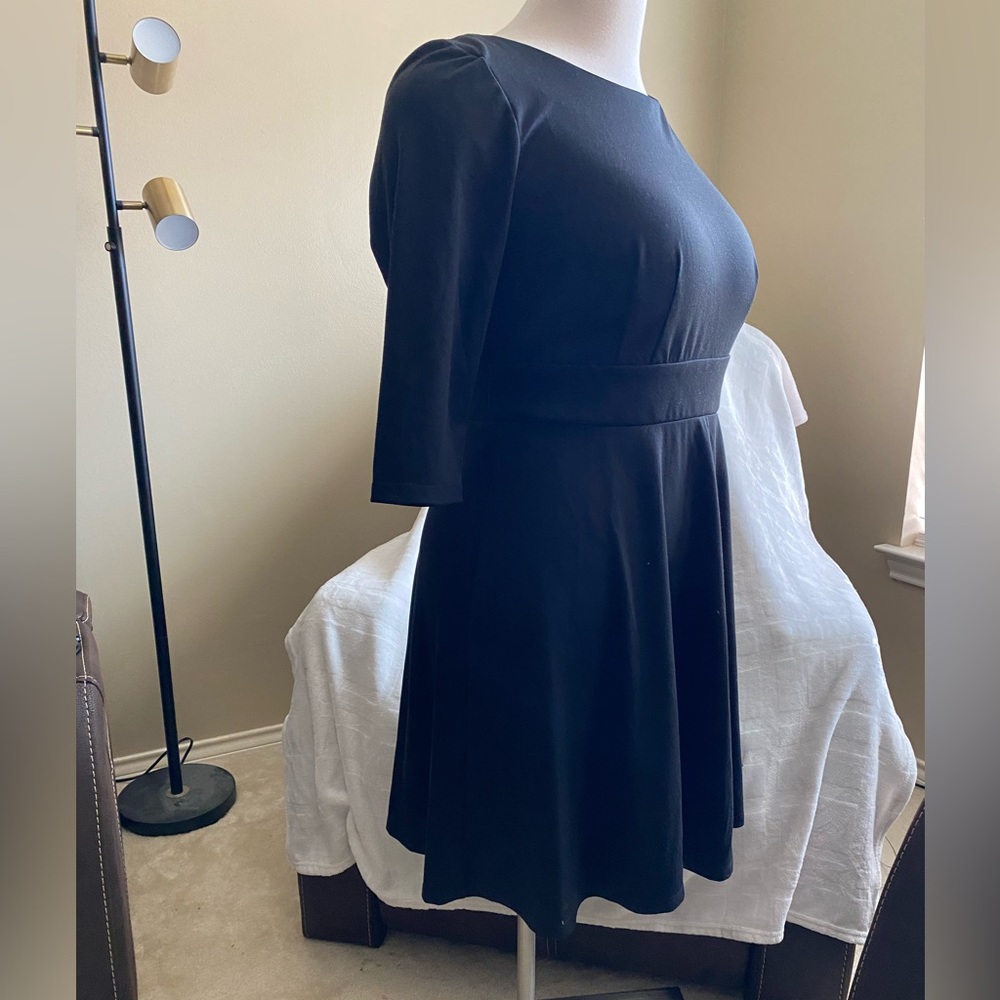 NY COLLECTION Women’s Black 3/4 Sleeve Dress, (NWT)